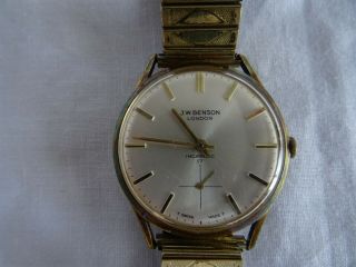 J.  W Benson London Incabloc 17 T Swiss Made Gentleman Watch Wristwatch Ch