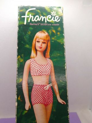 Vintage Francie Dressed Box Japanese Exclusive Fr1261 Mattel Barbie