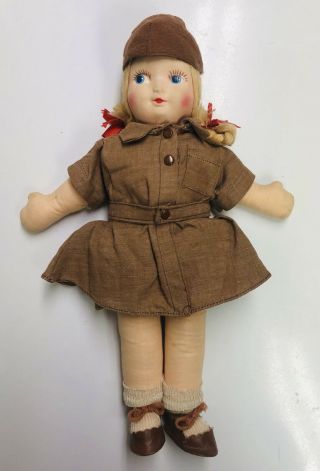 Vintage 1940’s Georgene Novelties Official Brownie Scout Doll
