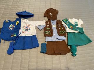 Girl Scouts Daisy,  Brownie,  Junior Outfits.  18”inch Doll - Fits American Girl